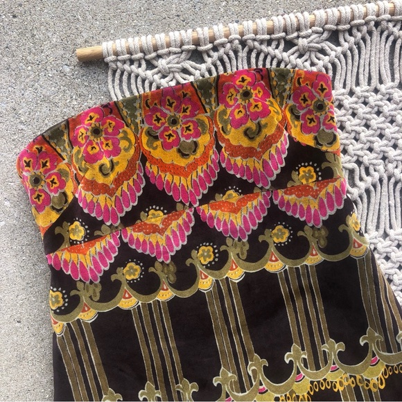 J.Crew Collection Strapless Printed Velvet Dress Size 4 - Picture 3 of 8